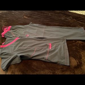 Beautiful gray and pink scrubs